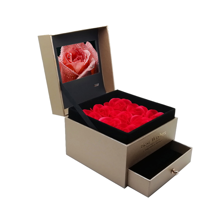 抽屉玫瑰花盒