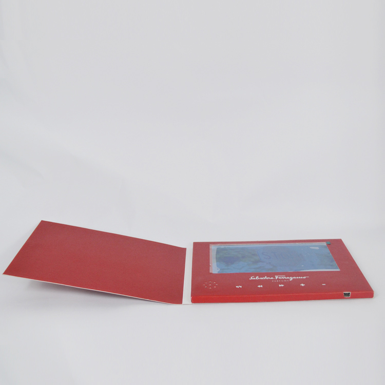 7寸LCD视频显示宣传册高档贺卡